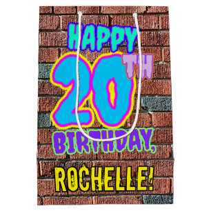 20th Birthday: Fun, Urban Graffiti Inspired Look Medium Gift Bag