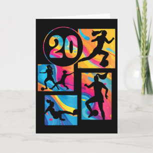 20th Birthday Girl Soccer Player Footll 20 Years O Card