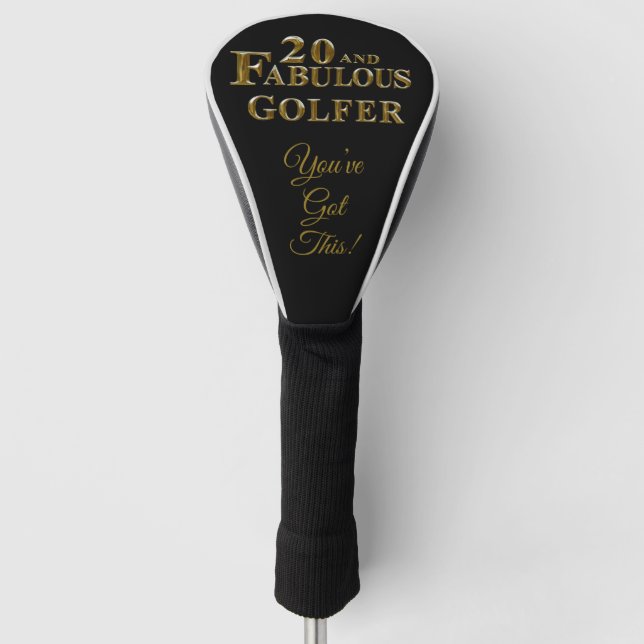 20th Birthday  Golf Head Cover (Front)