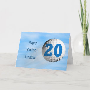 20th birthday golfing card