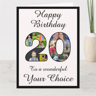 20th Birthday Happy 20 Text and Photo Template