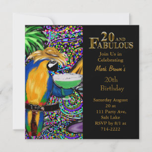 20th Birthday Invitation