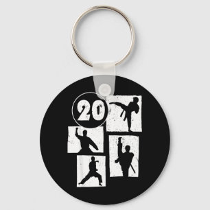 20th Birthday Karate Taekwondo 20 Years Old Boy Keychain