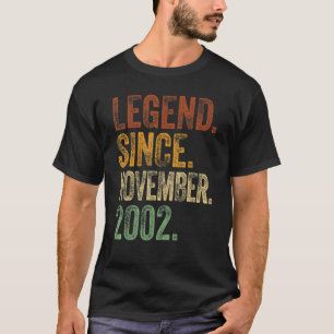 20th Birthday  November Born 20 Years Legend Since T-Shirt