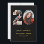 20th Birthday Number 20 Photo Collage Modern Black Invitation<br><div class="desc">Mark twenty years of wonderful memories and adventures with this captivating 20th Birthday Number Photo Collage. This customizable template is the perfect blend of creativity and sentiment, allowing you to create a truly memorable gift for your loved one's special day. Capture the essence of incredible years in a single masterpiece...</div>
