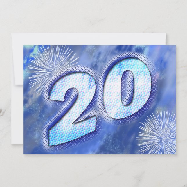 20th birthday party invitation (Front)