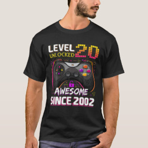 20Th Birthday S For Boys Level 20 Unlocked Birthda T-Shirt
