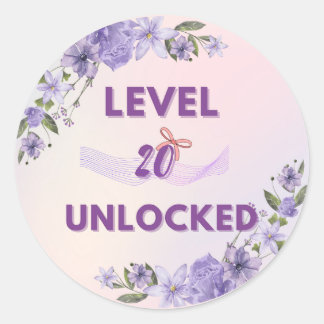 20th Birthday Sticker – level 20 unlocked