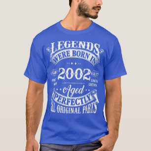 20th Birthday Tee Vintage Legends Born In 2002 20 