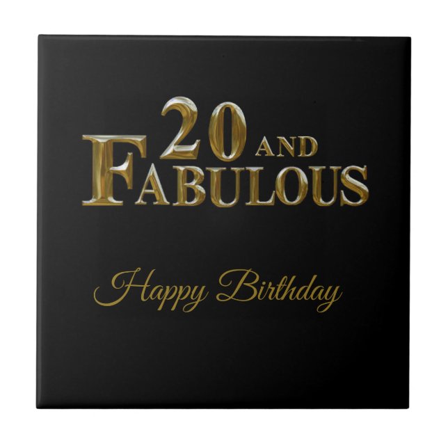 20th Birthday  Tile (Front)