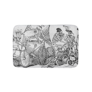 20th century Calavera Bath Mat