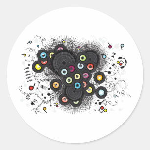 20th-Century Music Classic Round Sticker