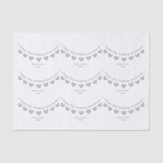 20th China Wedding Anniversary tissue paper (Front)