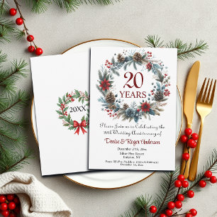 20th China Wedding Anniversary Winter Invitation