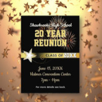 20th Class Reunion Invite Postcard