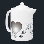 20th Emerald Porcelain Wedding Anniversary 1 Photo<br><div class="desc">For a fun vintage font with my emerald and porcelain graphics teapot on your 20th wedding anniversary that will blend in nicely with your home decor. I'm available for any customization you wish,  just message me and I'll get right back to you!</div>