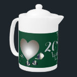 20th Emerald Porcelain Wedding Anniversary 1 Photo<br><div class="desc">For a fun vintage font with my emerald and porcelain graphics teapot on your 20th wedding anniversary that will blend in nicely with your home decor. I'm available for any customization you wish,  just message me and I'll get right back to you!</div>