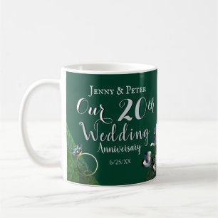 20th Emerald Porcelain Wedding Anniversary Coffee Mug