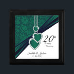 20th Emerald Wedding Anniversary Design Gift Box<br><div class="desc">🥇AN ORIGINAL COPYRIGHT ART DESIGN by Donna Siegrist ONLY AVAILABLE ON ZAZZLE! 20th Wedding Anniversary Design Gift Box ready for you to personalize. ✔NOTE: ONLY CHANGE THE TEMPLATE AREAS NEEDED! 😀 If needed, you can remove the text and start fresh adding whatever text and font you like. 📌If you need...</div>