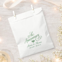 20th Emerald Wedding Anniversary Favour Bag