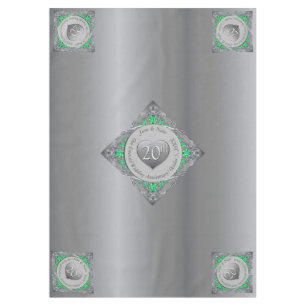 20th Emerald Wedding Anniversary Tablecloth