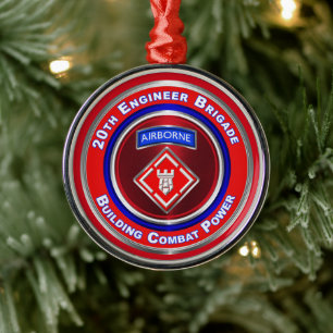 20th Engineer Brigade-Airborne Keepsake Christmas Metal Ornament
