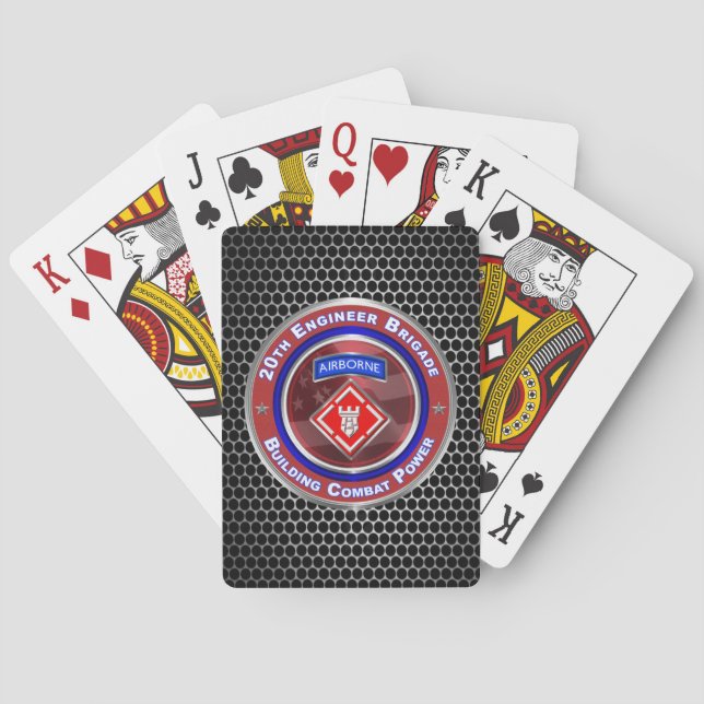 20th Engineer Brigade-Airborne  Playing Cards (Back)