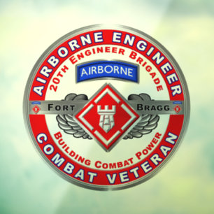 20th Engineer Brigade-Airborne  Window Cling