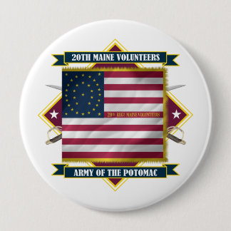 20th Maine 4 Inch Round Button