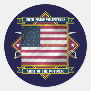 20th Maine Classic Round Sticker