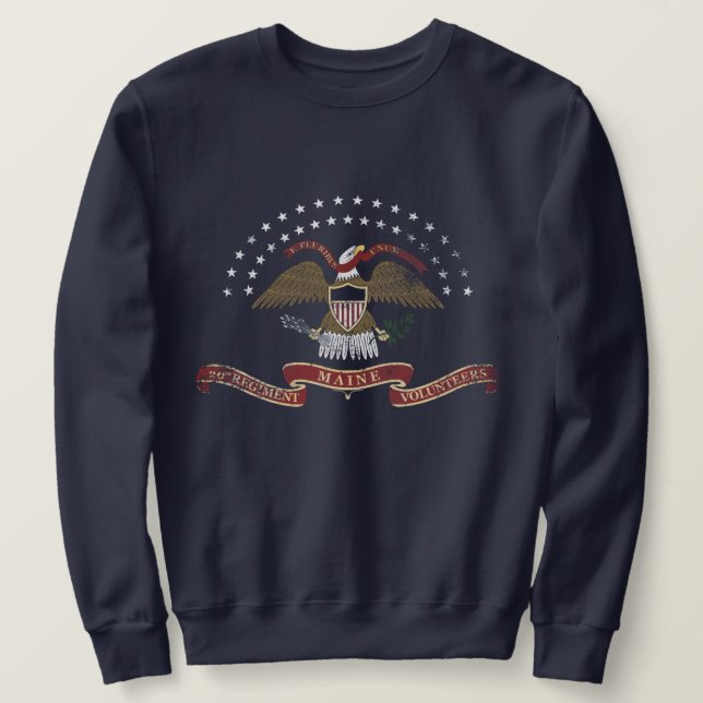 20th Maine Emblem - Distressed Sweatshirt (Design Front)