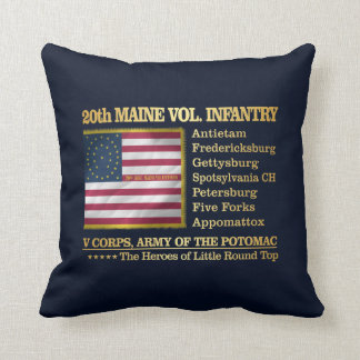 20th Maine Volunteer Infantry (BH) Throw Pillow