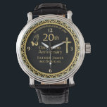 20TH Ordination Anniversary Priest PERSONALIZED  Watch<br><div class="desc">Decorative and personalized (with name and date) 20TH Ordindation Anniversary gift for an ordained Pastor,  Priest Minister Deacon etc. Includes a Bible verse,  scripture,  proverb.</div>