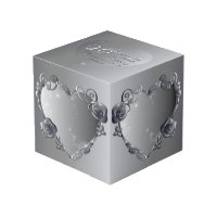 20th Platinum Rose Heart Frames 4 Photos