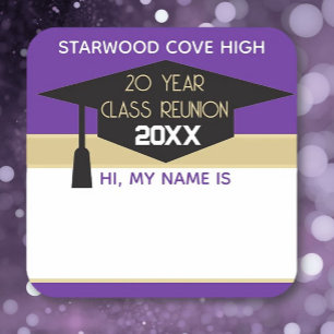 20TH Reunion! Custom class reunion name tag