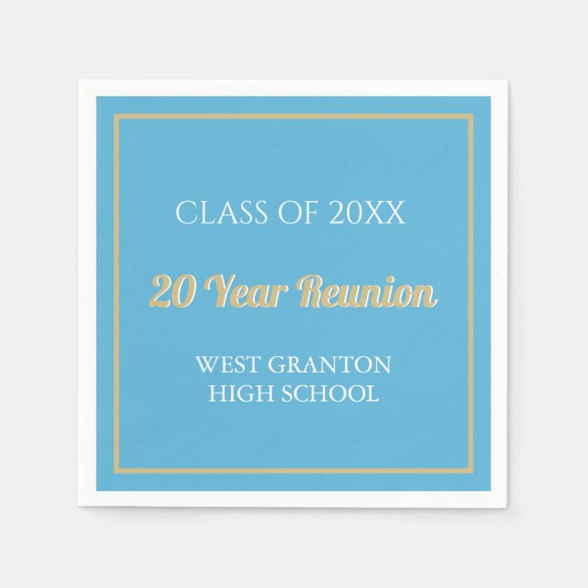 20th Reunion Fun! CUSTOM Reunion  Napkins (Front)