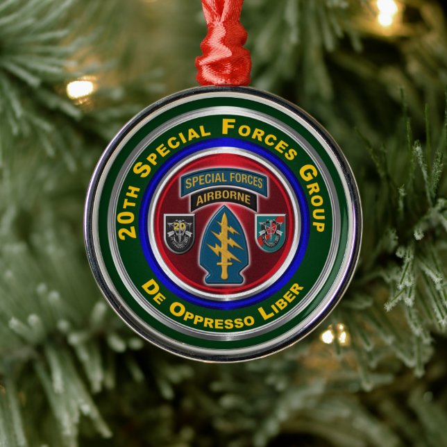 20th Special Forces Group (Airborne) Metal Ornament (Tree)