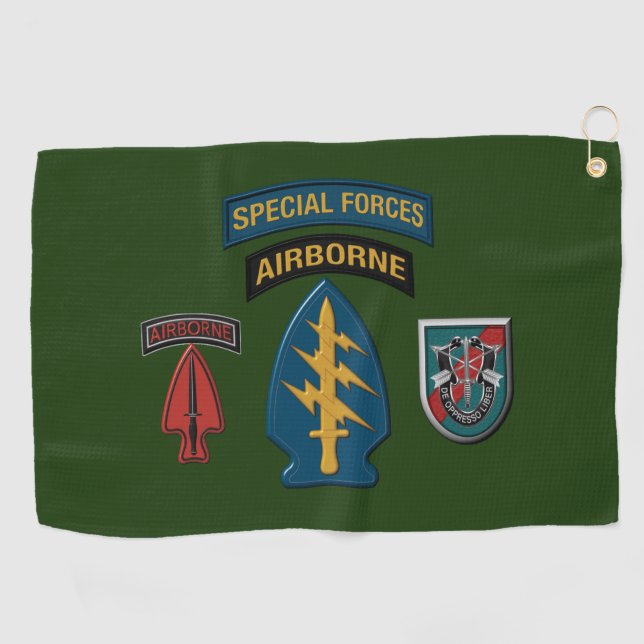 20th Special Forces Group Customized Design Golf Towel (Horizontal)