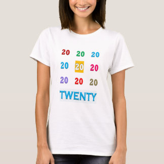 20th Twentieth xx Birthday Anniversary ELEGANT Gif T-Shirt