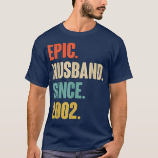 20th Wedding Aniversary Gift  Him Epic Husband Sin T-Shirt
