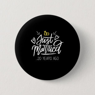 20th Wedding Anniversary 2 Inch Round Button
