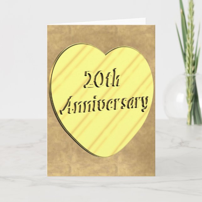 20th Wedding Anniversary Card (Front)