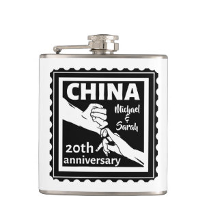 20th wedding anniversary China traditional Hip Flask