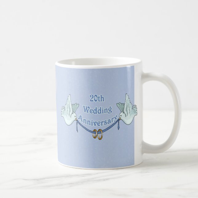 20th Wedding Anniversary Coffee Mug (Right)