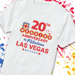 20th Wedding Anniversary Couples Las Vegas Trip T-Shirt