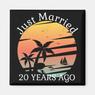 20th Wedding Anniversary Cruise Just Married 20 Ye Magnet