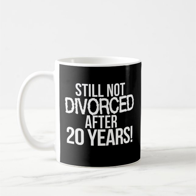 20th Wedding Anniversary Gift Coffee Mug 20 Year (Left)