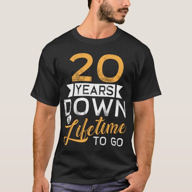 20th Wedding Anniversary Gift For Couple T-Shirt (Front)