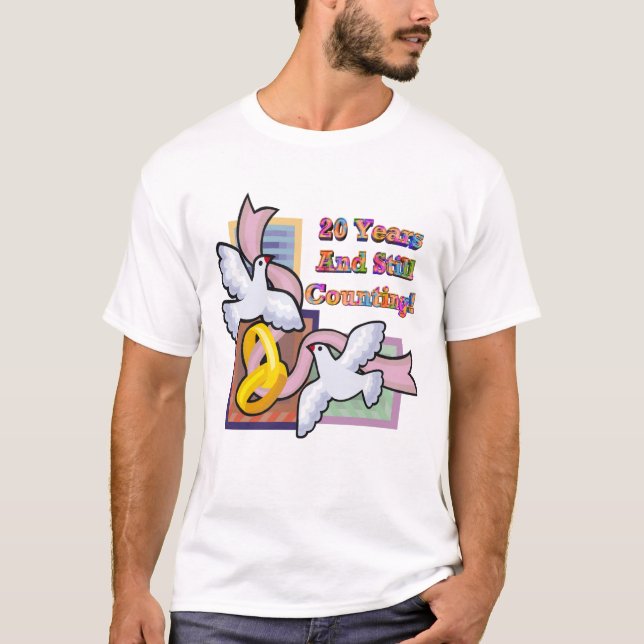 20th Wedding Anniversary Gifts T-Shirt (Front)