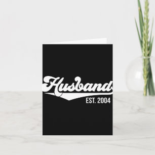 20th Wedding Anniversary Husband Est 2004 T-shirt. Card